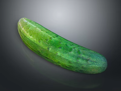 Fresh Organic Green Cucumber With Spiny Textured Surface And Vibrant Hue 3d model