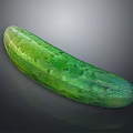 Fresh Organic Green Cucumber With Spiny Textured Surface And Vibrant Hue