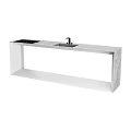 Modern Light Wood Kitchen Cabinets With Open Shelves And Built-in Appliances