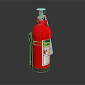 Red Fire Extinguisher with Black Bracket for Safety Protection on Dark Background