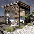 modern pavilion gazebo 3d model