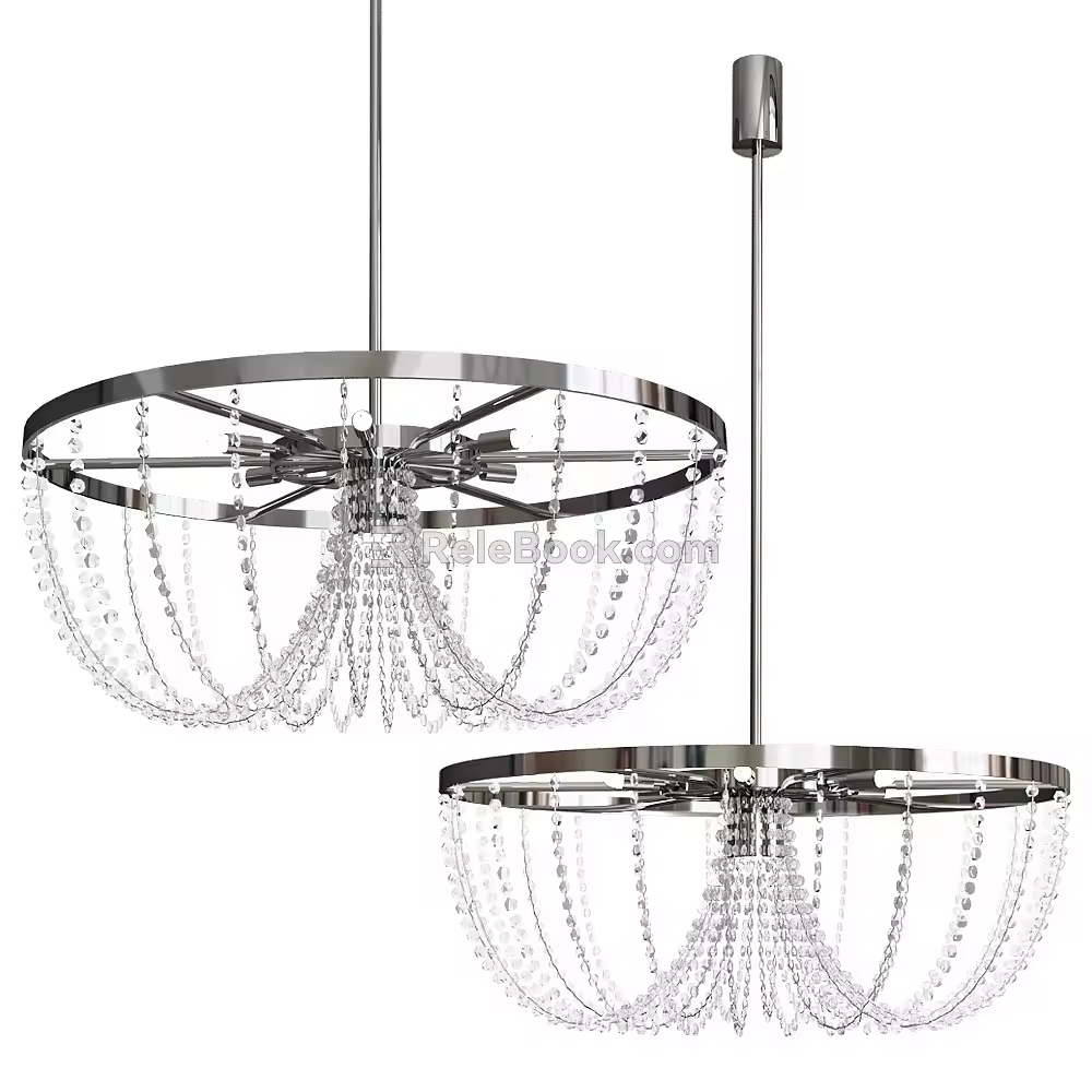 Me modern crystal net chandelier 18w 3d model