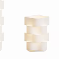 Modern Stacked Cube Design White Floor Lamps With Different Sizes For Home Decor 3d model
