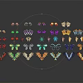 Colorful Butterfly and Wing Shaped Decorative Wall Decor with Various Designs