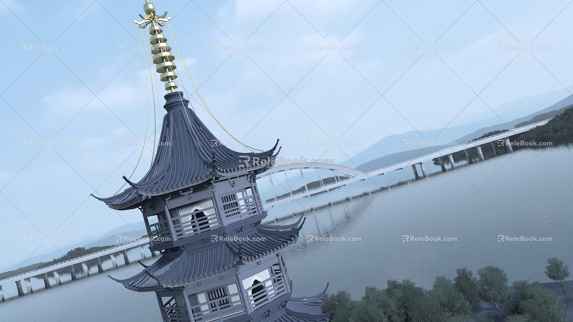 Chinese Tower 3d model