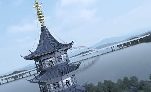 Chinese Tower 3d model