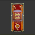 Vintage Orange And Red Race Car With Shell Logo And Number 11