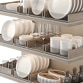 Well Organized Kitchen Dinnerware Set With Plates Bowls Cups And Glassware