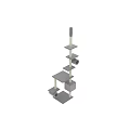 Sturdy Cat Tree Furniture With Platforms Scratching Posts And Play Toys