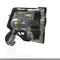 Futuristic Sci Fi Pistol Design With Metallic Structure And Shiny Mechanical Components