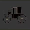 Vintage Wooden Carriage Design With Large Wheels And Classic Structure