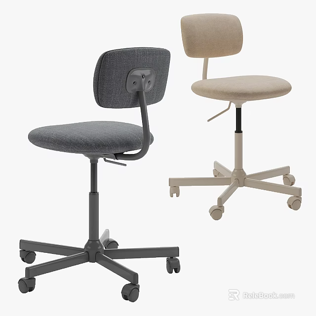 Modern Office Chairs With Wheels And Adjustable Backrests 3d model