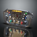 Modern Control Handle Panel With Multiple Colored Buttons And LED Indicator Lights