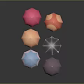 Colorful and Transparent Umbrellas in Assorted Hues for Daily Use
