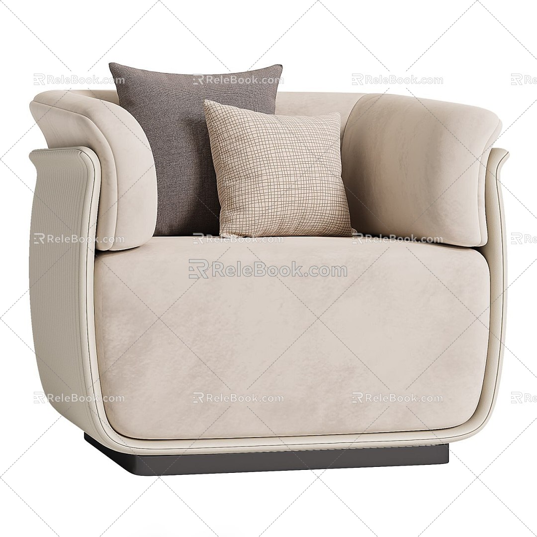 Modern Single Sofa Charm Armchair 3d model