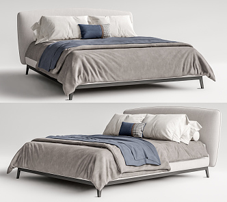 Modern Double Bed 3d model