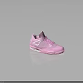 Pink Air Jordan 4 Sneakers With Mesh Upper And Jumpman Logo