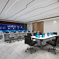 modern monitoring room fire command center 3d model