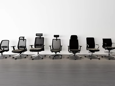 Modern Ergonomic Office Chairs With Multiple Designs For Comfortable Office Use 3d model