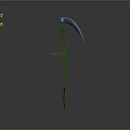 Traditional Sickle Farming Tool With Wooden Handle And Sharp Metal Blade