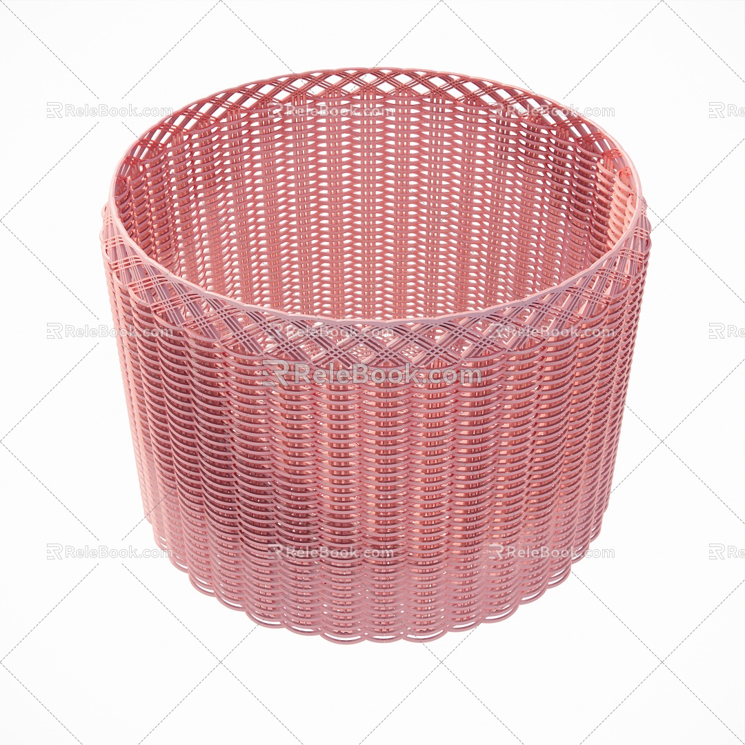 Modern Storage Basket Woven Basket 3d model