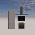 Stainless Steel Double Door Refrigerator Freezer With Modern Design And Sleek Silver Finish