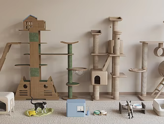 Modern cat climbing frame 3d model