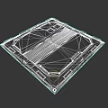 Modern Metal Ceiling Panel With Linear Vents And Structured Design Details