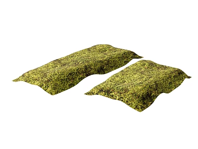 Green Floral Plant Covered Cushion Mats With Natural Design For Home Decor Use 3d model