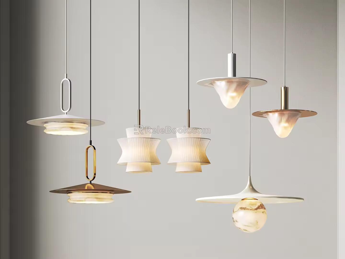 New Chinese Chandelier Small Chandelier Combination 3d model