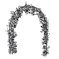 Elegant Vine Arch Decoration With Lush Green Leaves And Red Berries
