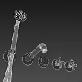 Modern Chrome Bathroom Faucet Fixtures With Showerhead And Sleek Contemporary Design