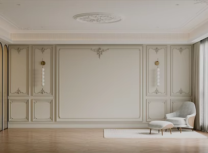 French plaster line 3d model