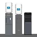 Three Modern Household Water Dispensers With Large Water Jugs And Sleek Designs