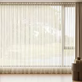 Light Colored Sheer Curtains For Window With Green Outdoor View And Natural Light