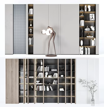 Modern Bookcase Bookshelf 3d model