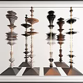 Modern Ceramic Vessels With Unique Layered Design And Contemporary Artistic Decor