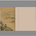 Chinese Style Interior Design With Landscape Painting Background Wall Wooden Decor And White Cabinets