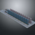Industrial Warehouse Storage Shelving System With Multi tier Racks Metal Frame And Floor Platform