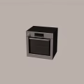 Modern Stainless Steel Kitchen Oven With Digital Display Control Knobs And Glass Door 3d model