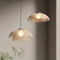 Woven Pendant Lights Round Natural Shade Design With Warm Glowing Bulb In Modern Interior