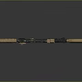Tactical Rifle With Brown Handguard Black Receiver And Tan Stock Design