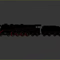 Vintage Black Steam Train Model With Red Wheels Details 3d model