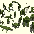 Topiary Shrubs Designed as Various Animal Figures for Artistic Garden Decor