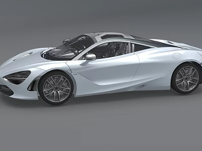 Sleek Silver Sports Car With Streamlined Design And Sporty Alloy Wheels 3d model