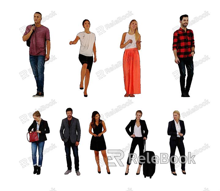 Fashion Business Figures Men Women model