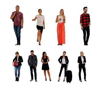 Fashion Business Figures Men Women 3d model