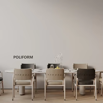 Modern table combination 3d model