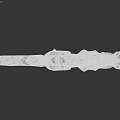 Ornate Decorative Weapon Sword With Curved Blade Intricate Gold Carvings And Patterns