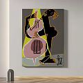 Simple abstract decorative painting 3d model